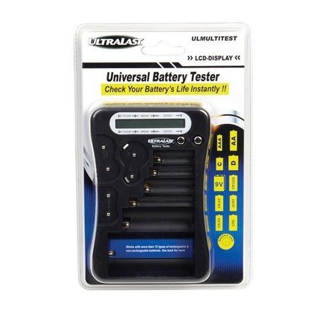 ULTRALAST Ultralast RA53753 Universal Battery Tester; Black RA53753